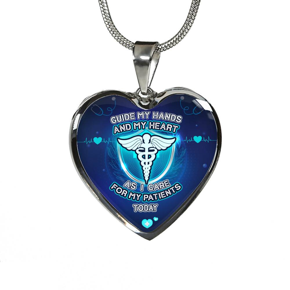 Guide My Hands And My Heart As I Care For My Patients Today Luxury Heart Pendant Necklace Guide My Hands And My Heart As I Care For My Patients Today Luxury Heart Pendant Necklace