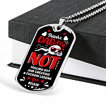 Personalized Sperm Thanks Dad for Not Pulling Out and Creating a Fcking Legen-d Father's Day Dog Tag Pendant Necklace