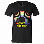 I Find Your Lack Of Pride, Black, V-Neck T-Shirt