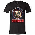 wife t, Black, V-Neck T-Shirt