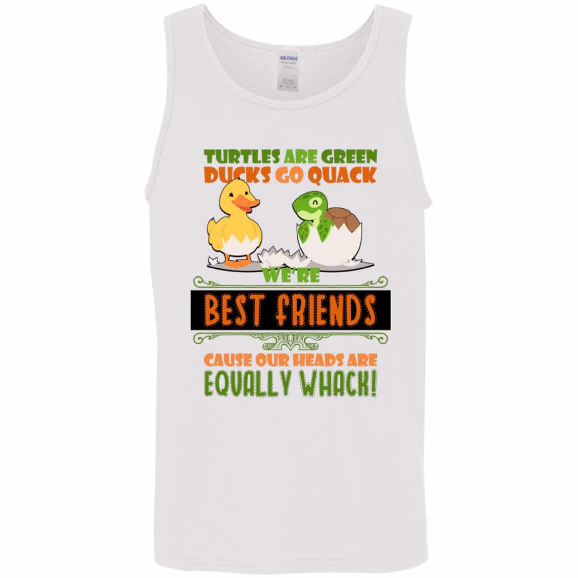 Turtles are Green Ducks Go, White, Unisex Tank Top Turtles are Green Ducks Go, White, Unisex Tank Top