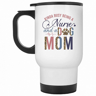 14 oz. White Travel Mug