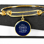 Never Underestimate the Difference You Made and The Lives You Touched Circle Pendant Necklace - Bangle