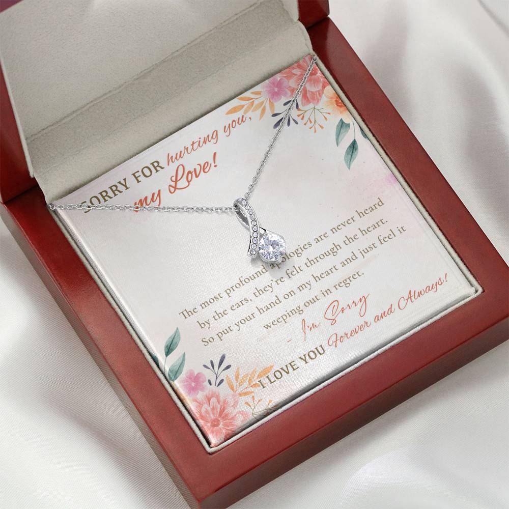 Sorry For Hurting You My Love I'm Sorry I Love You Forever And Always Apology Gifts Alluring Beauty Necklace