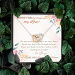 Sorry For Hurting You My Love I'm Sorry I Love You Forever And Always Interlocking Hearts Pendant Necklace
