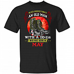 Never Underestimate May Shirt, Black, Unisex T-Shirt