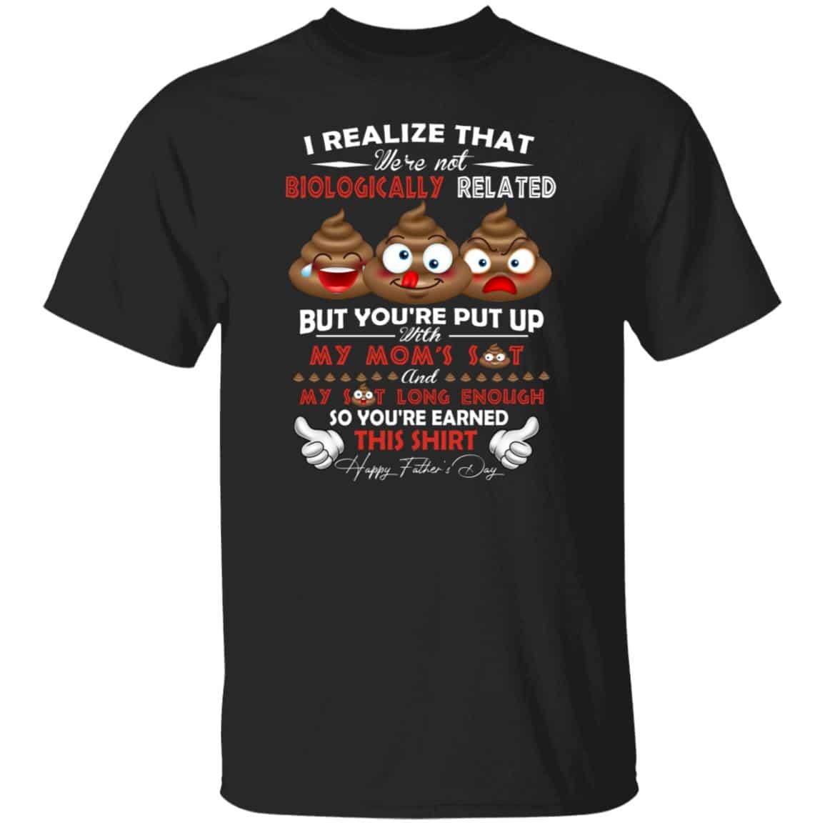 Not Biologically This Shirt, Black, Unisex T-Shirt
