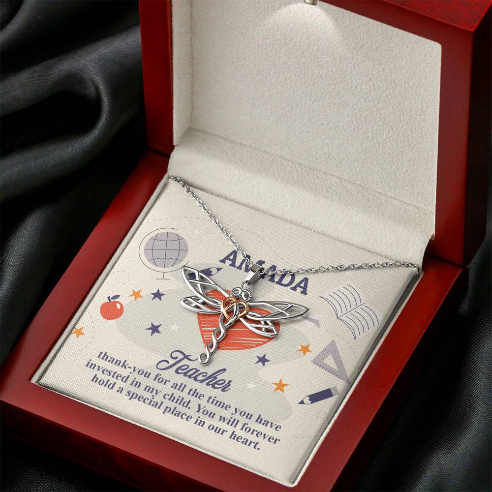 Personalized Thank You for All the Time You Invested in My Child Alluring Beauty Necklace