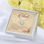 Personalized To My Other Mom I May Not Have Your Eyes Or Smile Love Knot Pendant Necklace