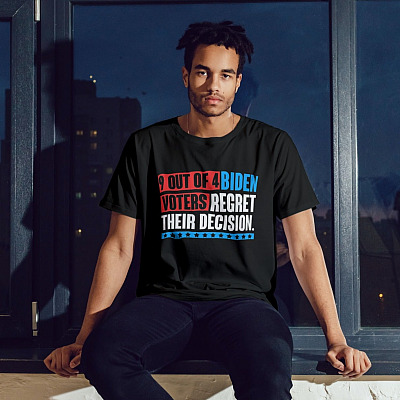 Alternative view of 9 Out Of 4 Biden Voters Regret Their Decision Funny Anti Biden Pro Trump T-Shirt - Trump Is Still My President Shirt
