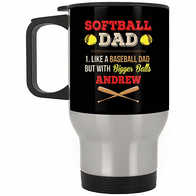 14 oz. Silver Travel Mug