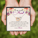 Personalized My Other Mom I May Not Have Your Eyes Or Smile Interlocking Hearts Necklace Personalized My Other Mom I May Not Have Your Eyes Or Smile Interlocking Hearts Necklace