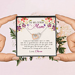 Personalized My Other Mom I May Not Have Your Eyes Or Smile Interlocking Hearts Necklace Personalized My Other Mom I May Not Have Your Eyes Or Smile Interlocking Hearts Necklace