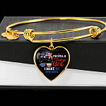 I'm Still A Trump Girl I Make No Apologies Luxury Heart Pendant Necklace - Support Trump Gifts