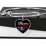 I'm Still A Trump Girl I Make No Apologies Luxury Heart Pendant Necklace - Support Trump Gifts