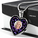 Personalized Photo God Has You In His Arms I Have You In My Heart Custom In Loving Memory Heart Pendant Necklace