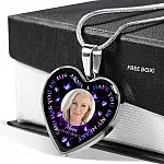 Personalized Photo God Has You In His Arms I Have You In My Heart Custom In Loving Memory Heart Pendant Necklace
