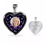 Personalized Photo God Has You In His Arms I Have You In My Heart Custom In Loving Memory Heart Pendant Necklace