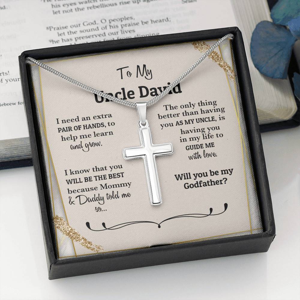 Personalized I Need An Extra Pair Of Hands Will You Be My Godfather Cross Necklace - Godfather Proposal Gifts Personalized I Need An Extra Pair Of Hands Will You Be My Godfather Cross Necklace - Godfather Proposal Gifts