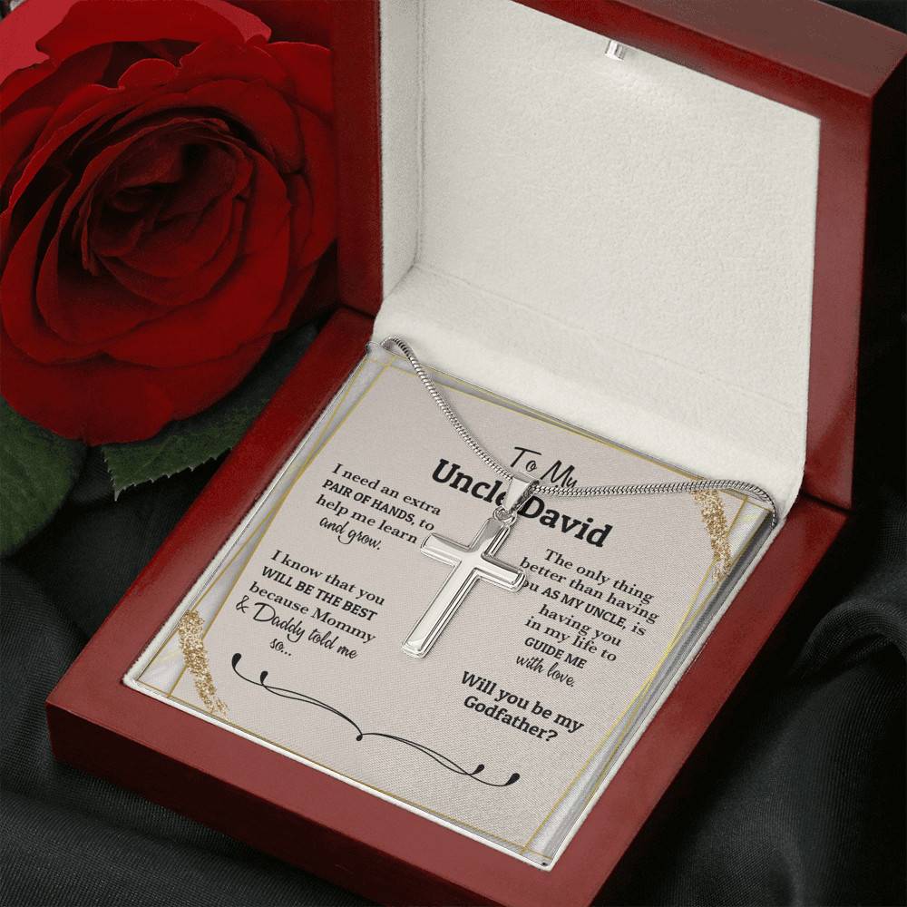 Personalized I Need An Extra Pair Of Hands Will You Be My Godfather Cross Necklace - Godfather Proposal Gifts Personalized I Need An Extra Pair Of Hands Will You Be My Godfather Cross Necklace - Godfather Proposal Gifts