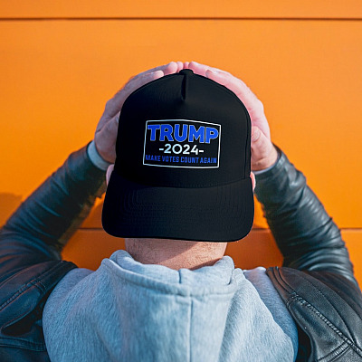 Alternative view of Pro Trump Gift Trump 2024 Make Votes Count Again Twill Cap - High-Profile Snapback Hat - Trucker Hat
