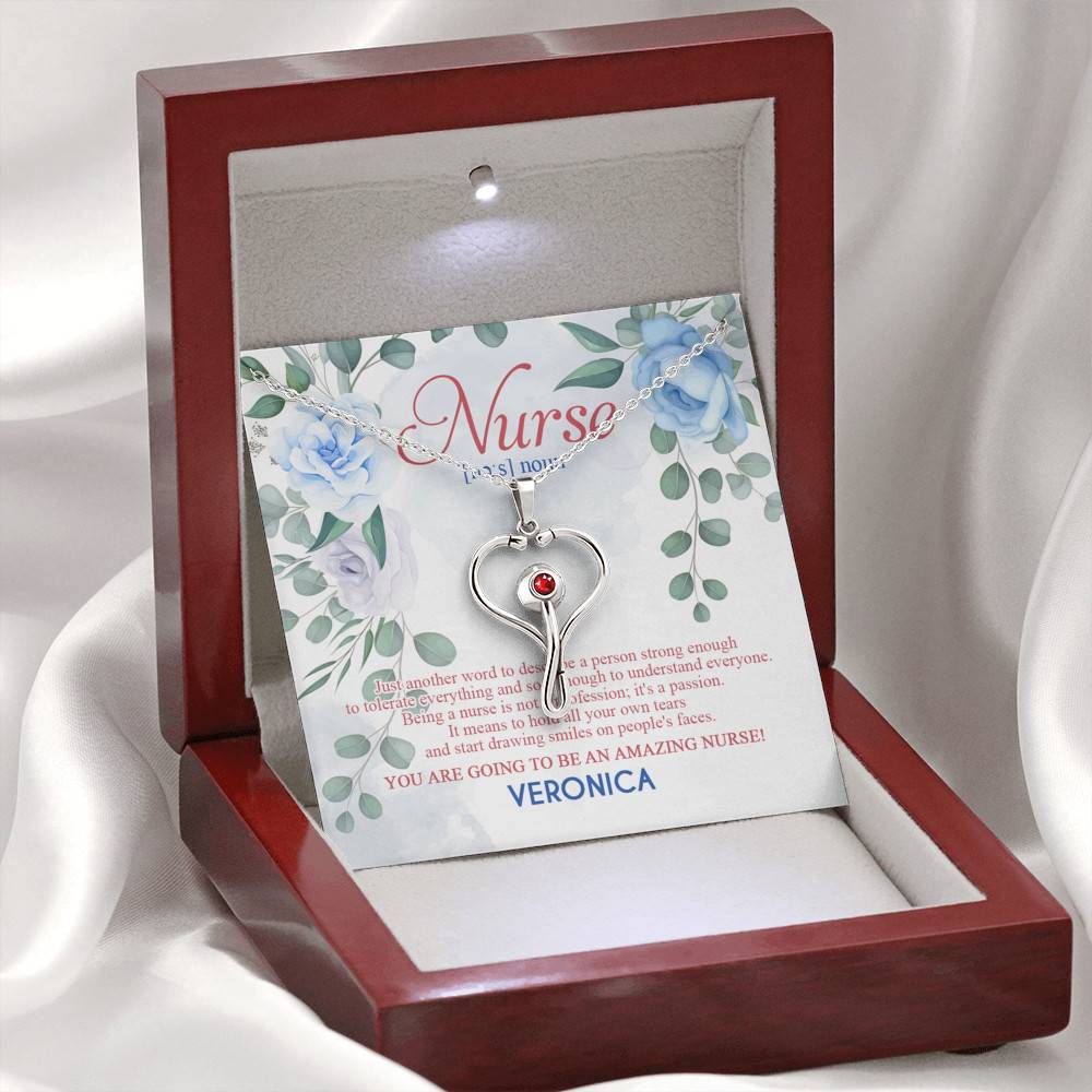 Personalized Nurse Strong To Tolerate Everything And Soft To Understand Everyone Stethoscope Necklace