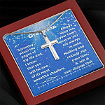 To My Grandson You Will Be One Of My Most Beautiful Chapters Artisan Crafted Cross Necklace