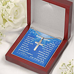 To My Granddaughter You Will Be One Of My Most Beautiful Chapters Artisan Crafted Cross Necklace