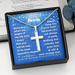 To My Son You Will Be One Of My Most Beautiful Chapters Artisan Crafted Cross Necklace