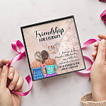 Friendship For Eternity Joined Interlocking Hearts Pendant Necklace - Friendship Necklace For Best Friend