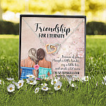 Friendship For Eternity Joined Interlocking Hearts Pendant Necklace - Friendship Necklace For Best Friend