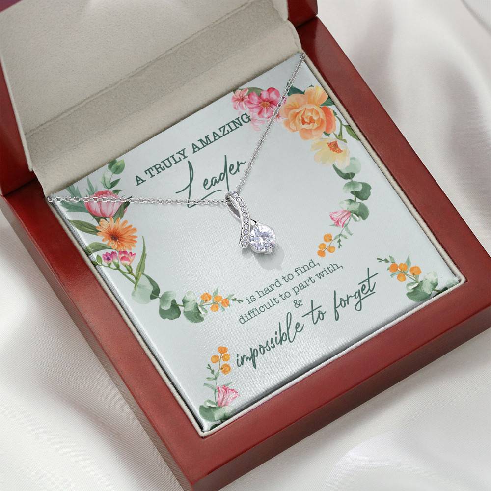 A Truly Amazing Leader Is Hard To Find Alluring Beauty Pendant Necklace - Boss Necklace Retirement Gift