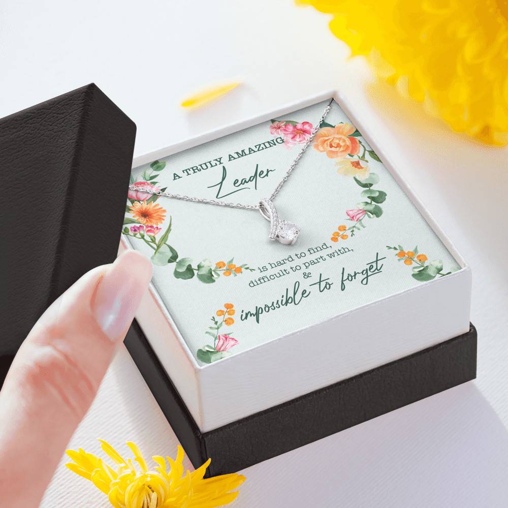 A Truly Amazing Leader Is Hard To Find Alluring Beauty Pendant Necklace - Boss Necklace Retirement Gift