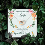 A Truly Amazing Leader Is Hard To Find Interlocking Hearts Pendant Necklace - Boss Necklace Retirement Gift