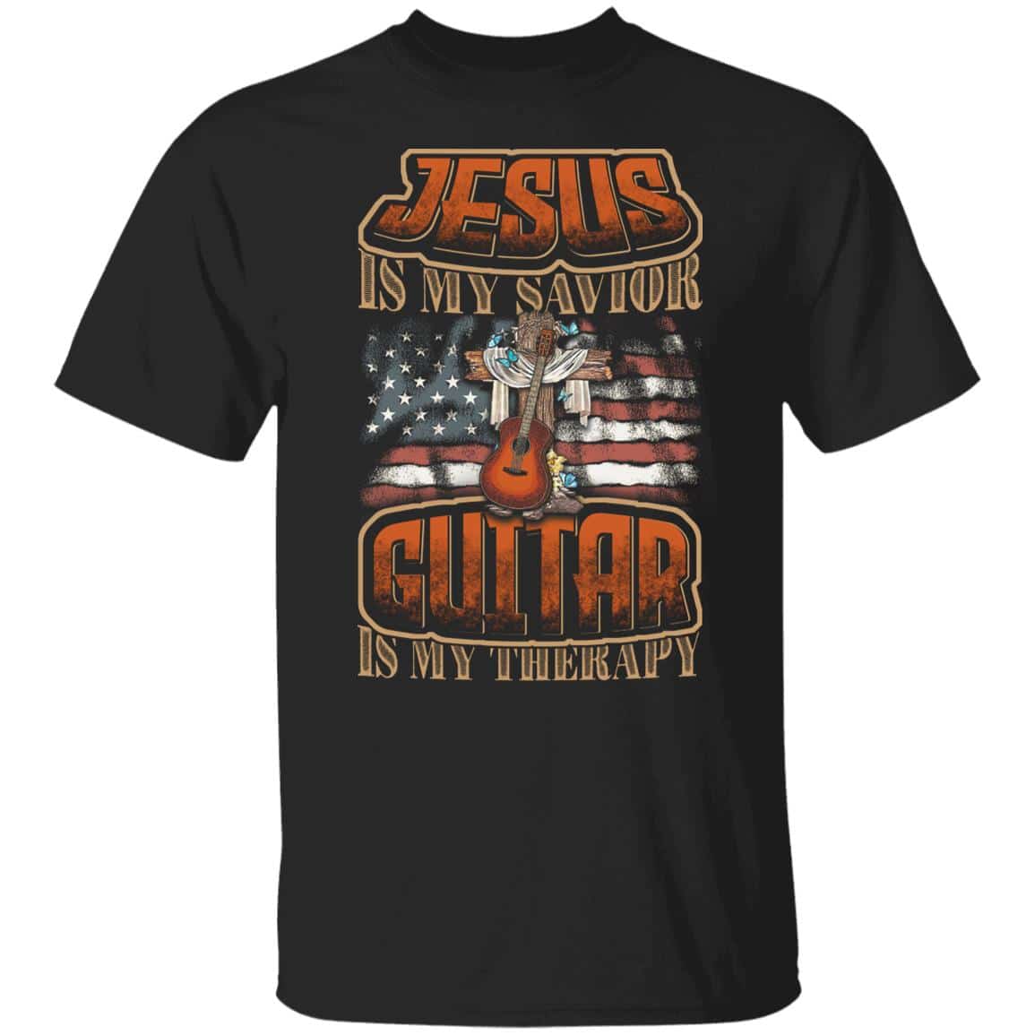Guitar Shirt, Black, Unisex T-Shirt