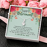 Happy Retirement Alluring Beauty Pendant Necklace - Coworker Boss Leader Retirement Gift - Farewell Gifts Happy Retirement Alluring Beauty Pendant Necklace - Coworker Boss Leader Retirement Gift - Farewell Gifts