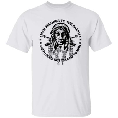 Men Belong To The Earth, White, Unisex T-Shirt