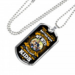 Personalized Photo I Asked God To Make Me A Better Man He Sent Me My Wife He Sent Me My Kids Dog Tag Pendant