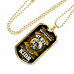 Personalized Photo I Asked God To Make Me A Better Man He Sent Me My Wife He Sent Me My Kids Dog Tag Pendant