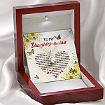 To My Daughter In Law We Both Love Same Man Alluring Beauty Pendant Necklace Wedding Gifts From Mother In Law