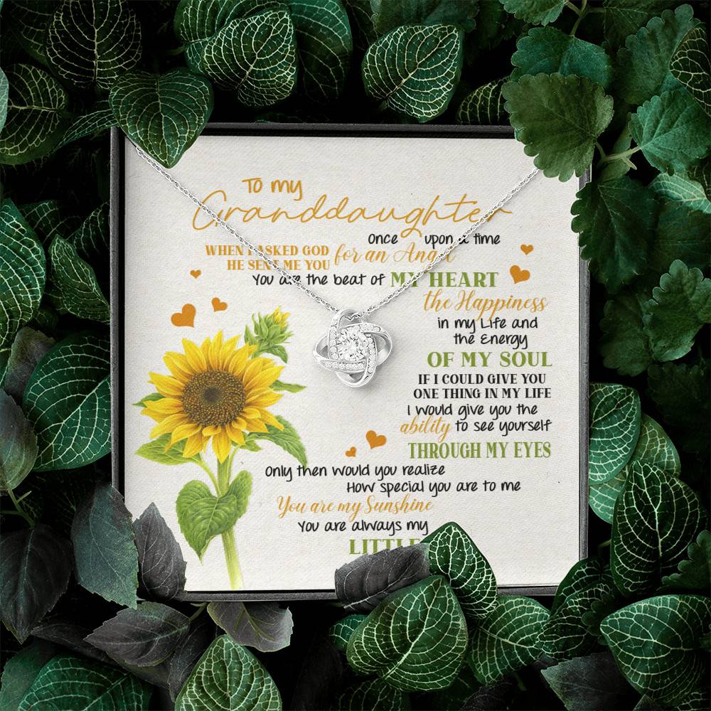 To My Granddaughter You Are The Best Of My Heart Love Knot Necklace - Granddaughter Gift From Grandma Grandpa