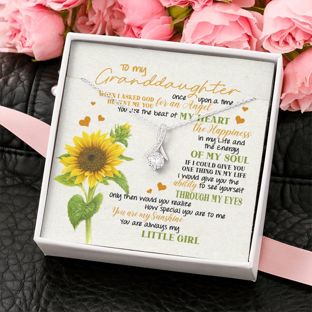 To My Granddaughter You Are The Best Of My Heart Alluring Beauty Pendant Necklace - Granddaughter Gifts
