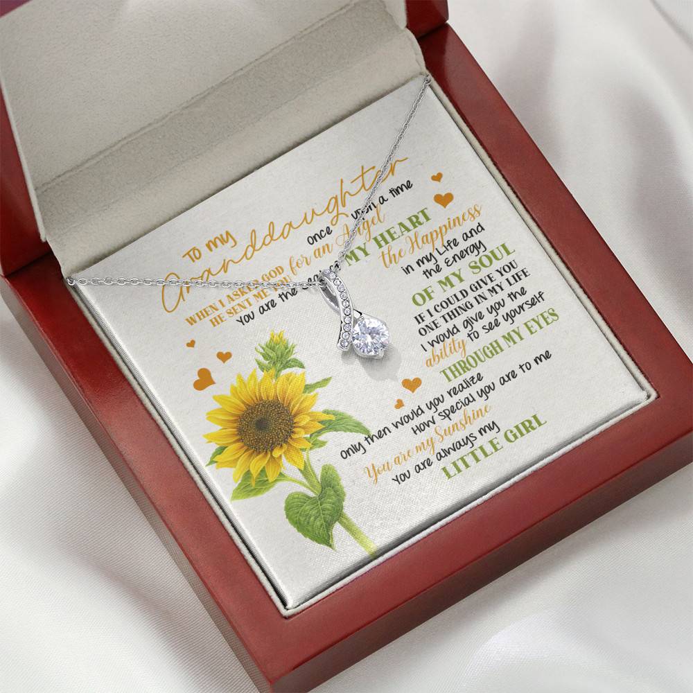 To My Granddaughter You Are The Best Of My Heart Alluring Beauty Pendant Necklace - Granddaughter Gifts