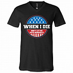 die tee, Black, V-Neck T-Shirt