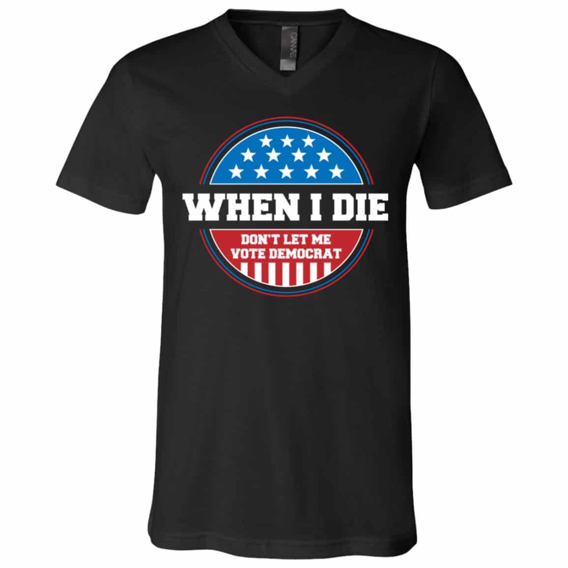 die tee, Black, V-Neck T-Shirt
