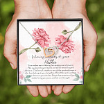 In Loving Memory Mother Interlocking Hearts Pendant Necklace - Gift For Loss Of Mother