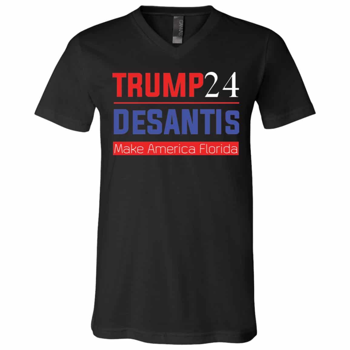 trump tee, Black, V-Neck T-Shirt