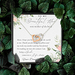 To My Beautiful Mom Now Mother Of The Bride Interlocking Hearts Pendant Necklace - Mom Wedding Gifts From Daughter