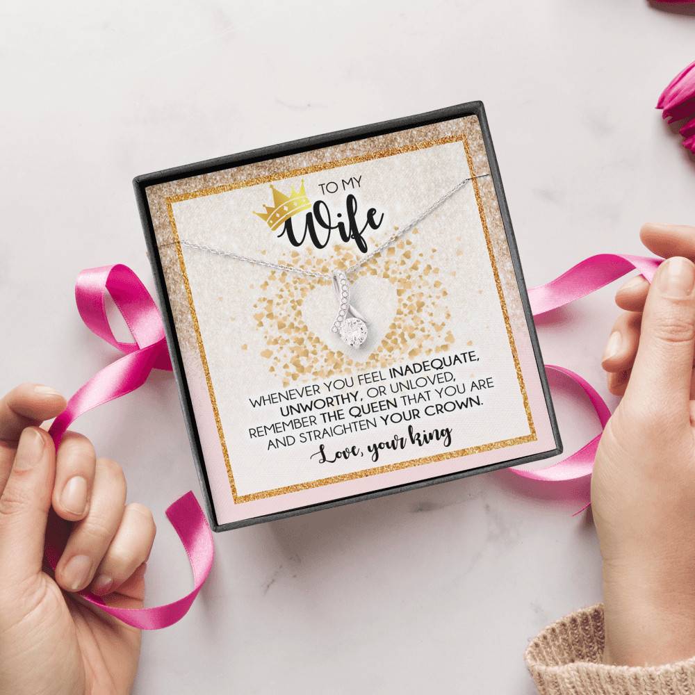 To My Wife Whenever You Feel Inadequate Alluring Beauty Pendant Necklace - Wife Necklace From Husband