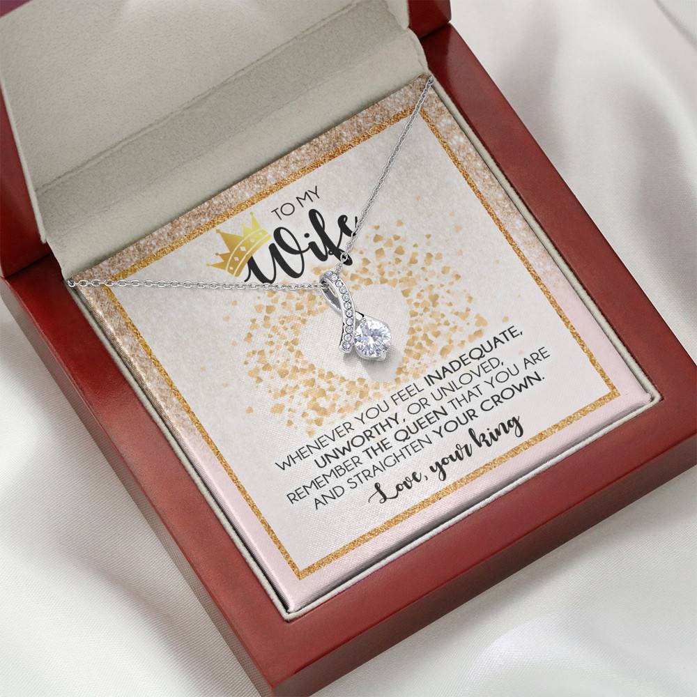To My Wife Whenever You Feel Inadequate Alluring Beauty Pendant Necklace - Wife Necklace From Husband